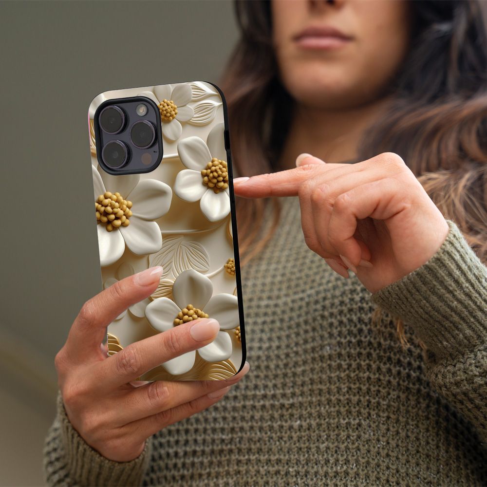 Θήκη Sonique 3D Flower Series για Realme C30 Λευκό