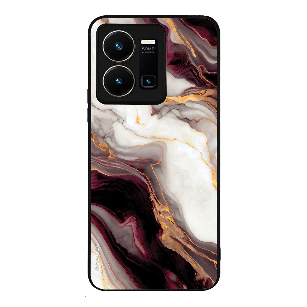 Θήκη Sonique Marble Series για VIVO Y35 4G / VIVO Y22 / VIVO Y22S Μπορντώ
