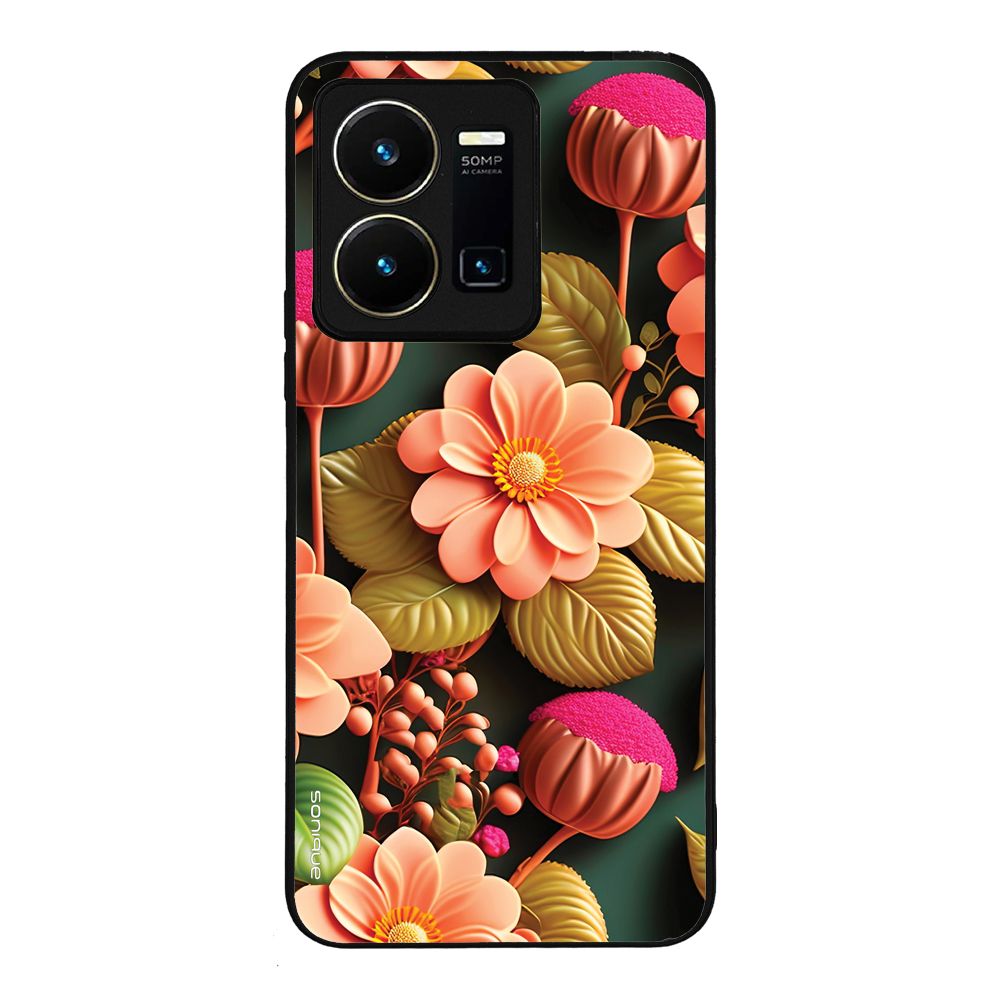 Θήκη Sonique 3D Flower Series για VIVO Y35 4G / VIVO Y22 / VIVO Y22S Σομόν