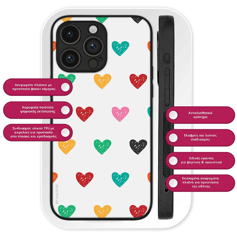 Θήκη Sonique Heart Series για VIVO Y35 4G / VIVO Y22 / VIVO Y22S Λευκό 02