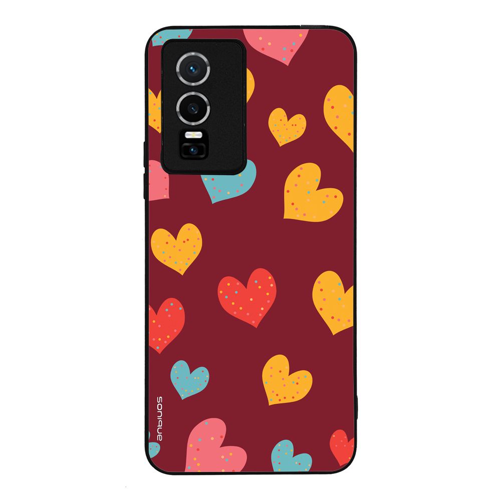 Θήκη Sonique Heart Series για VIVO Y74s / VIVO Y76 5G Μπορντώ