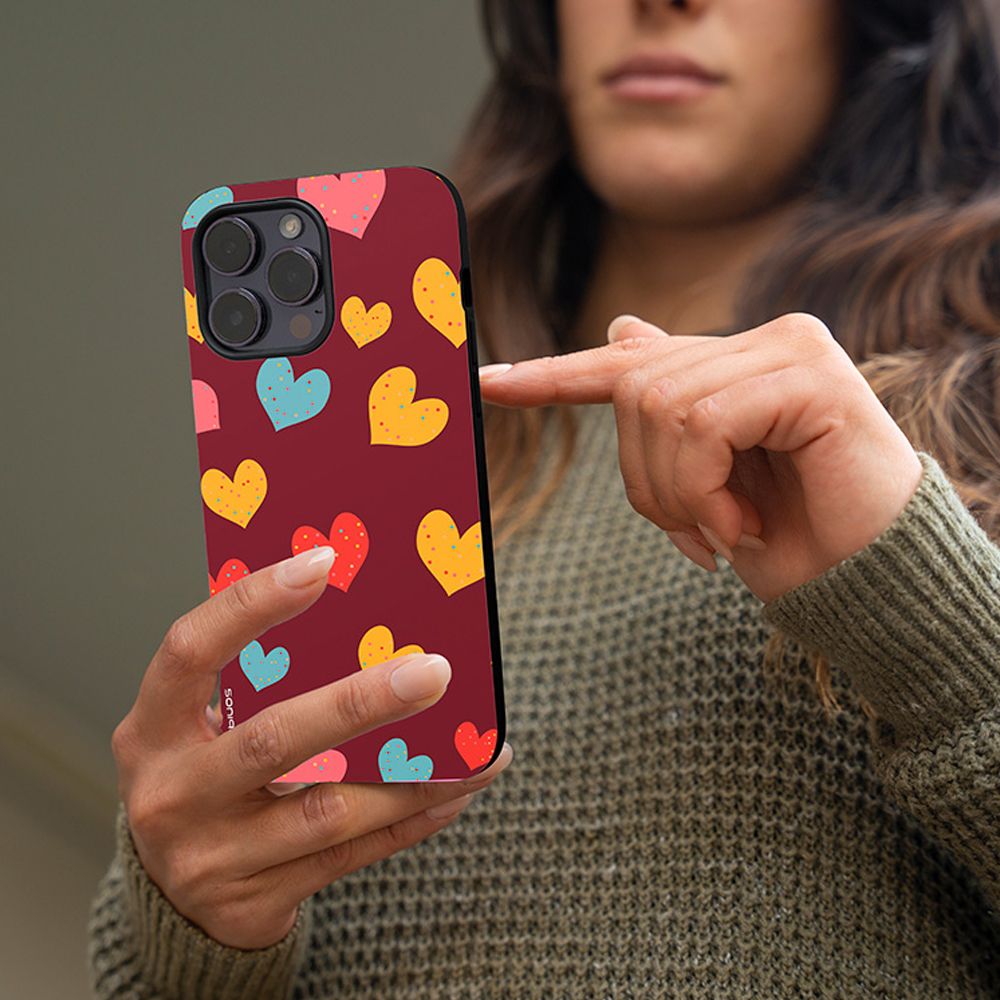 Θήκη Sonique Heart Series για VIVO Y74s / VIVO Y76 5G Μπορντώ
