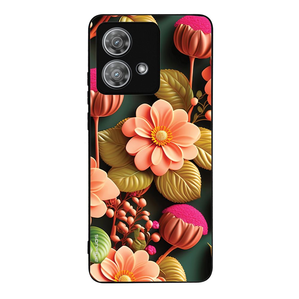 Θήκη Sonique 3D Flower Series για Motorola Edge 40 Neo 5G Σομόν