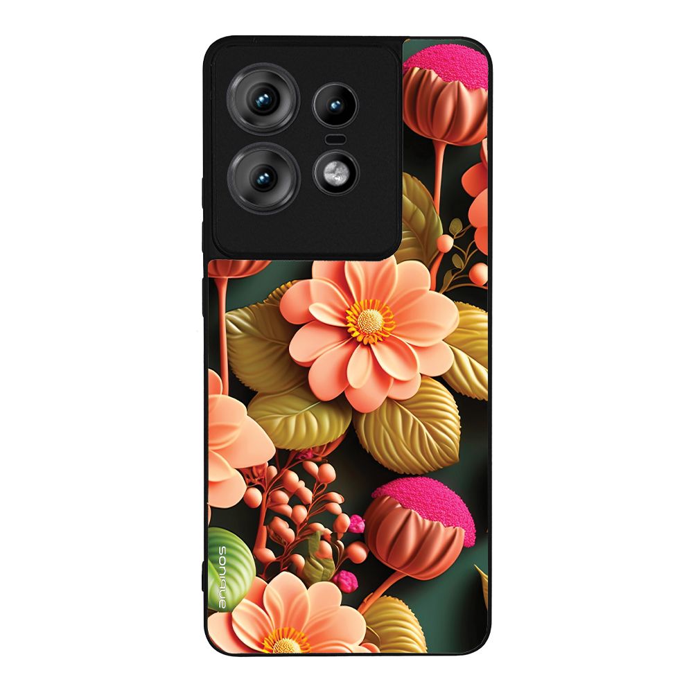 Θήκη Sonique 3D Flower Series για Motorola Edge 50 Pro 5G Σομόν