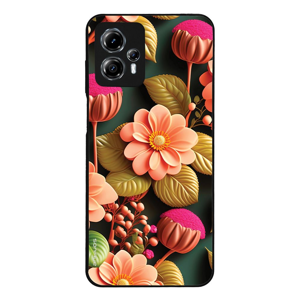 Θήκη Sonique 3D Flower Series για Motorola Moto G13 4G / Moto G23 4G Σομόν