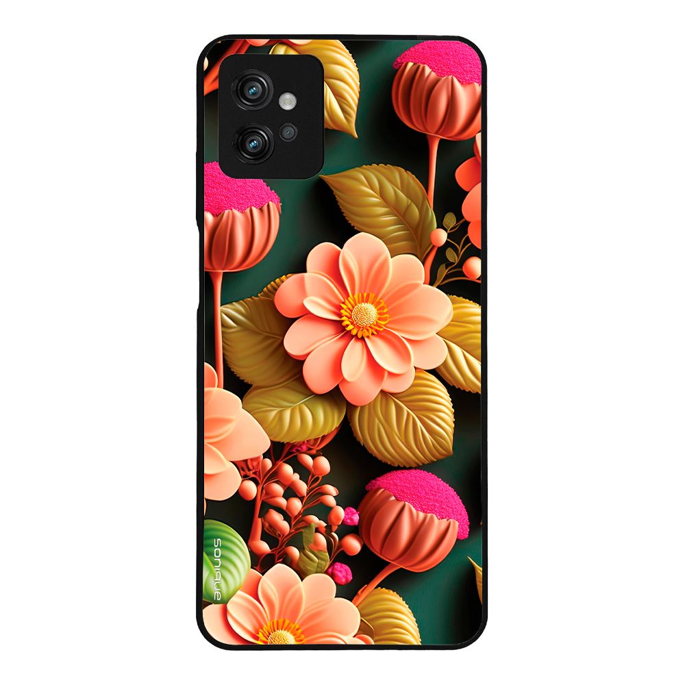 Θήκη Sonique 3D Flower Series για Motorola Moto G32 Σομόν