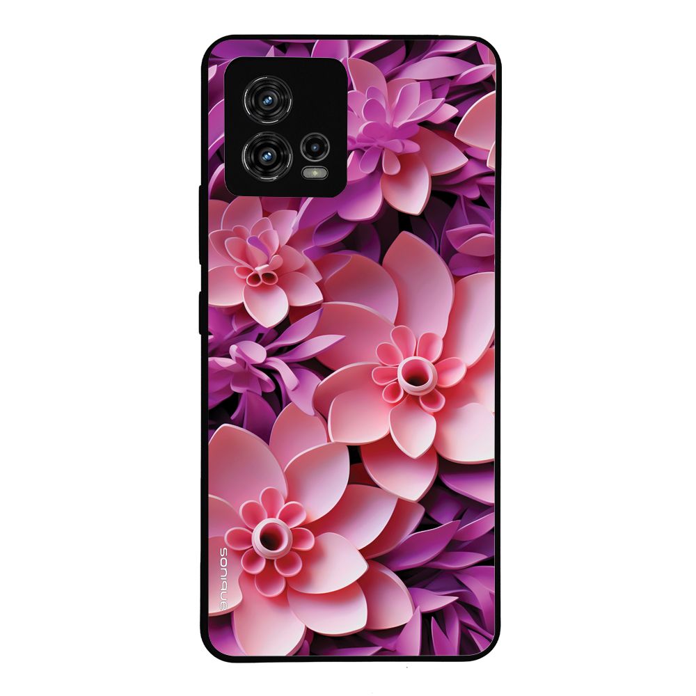 Θήκη Sonique 3D Flower Series για Motorola Moto G72 Ροζ