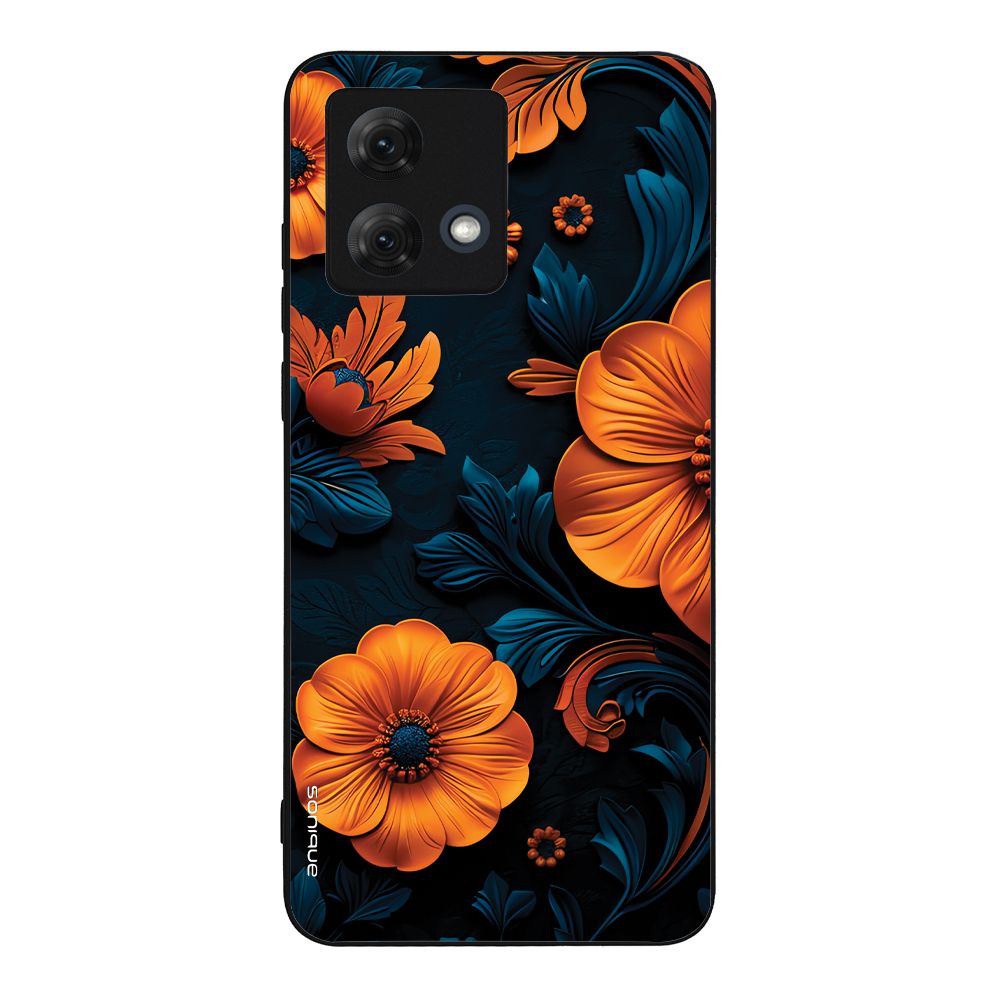 Θήκη Sonique 3D Flower Series για Motorola Moto G84 5G Πορτοκαλί 01