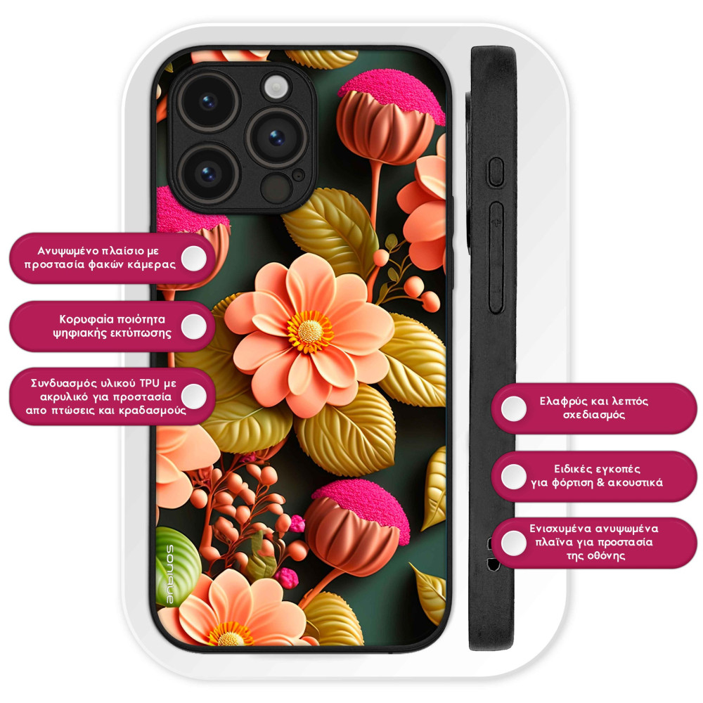 Θήκη Sonique 3D Flower Series για Google Pixel 8 5G Σομόν