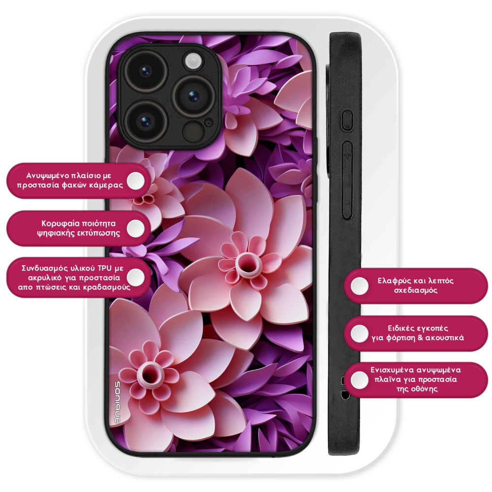 Θήκη Sonique 3D Flower Series για Google Pixel 8a 5G Ροζ