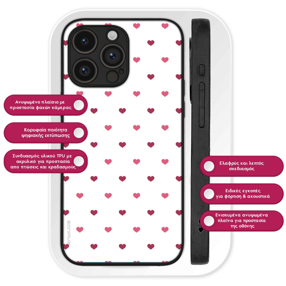 Θήκη Sonique Heart Series για Google Pixel 8 5G Λευκό 01