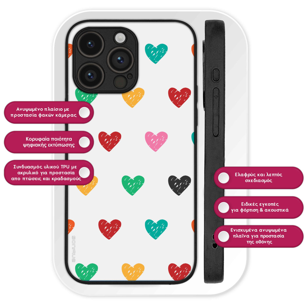 Θήκη Sonique Heart Series για Google Pixel 8a 5G Λευκό 02