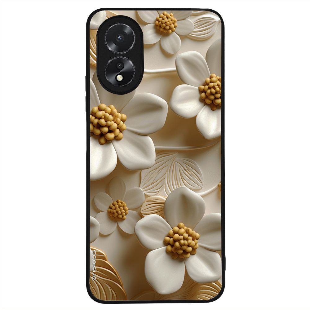 Θήκη Sonique 3D Flower Series για Oppo A38 Λευκό