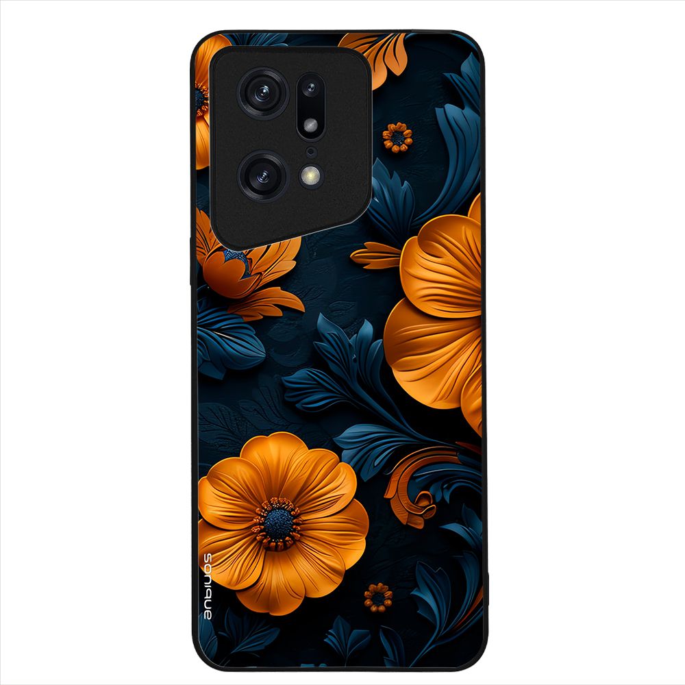 Θήκη Sonique 3D Flower Series για Oppo Find X5 Pro 5G Πορτοκαλί 01