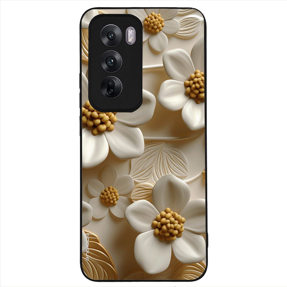 Θήκη Sonique 3D Flower Series για Oppo Reno12 5G Λευκό