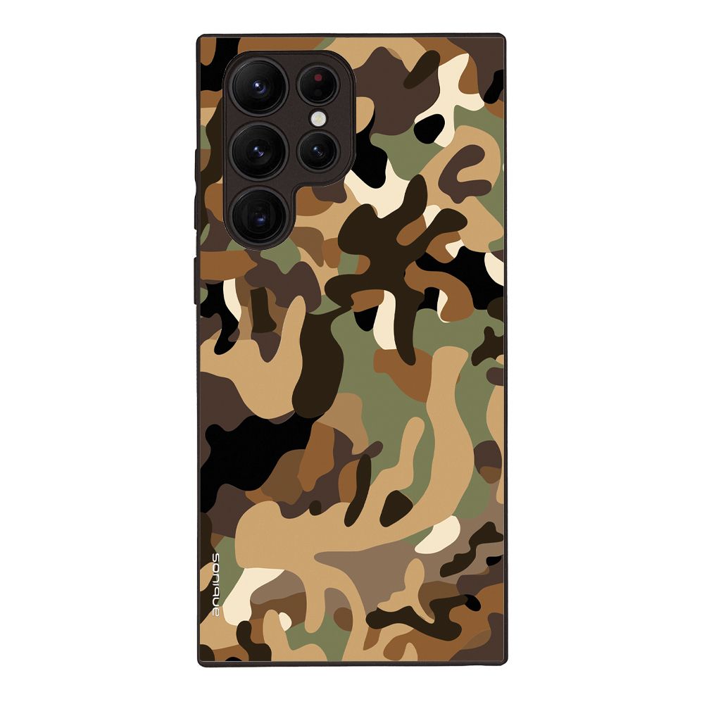 Θήκη Sonique Camouflage Army Series για Samsung Galaxy S22 Ultra Καφέ