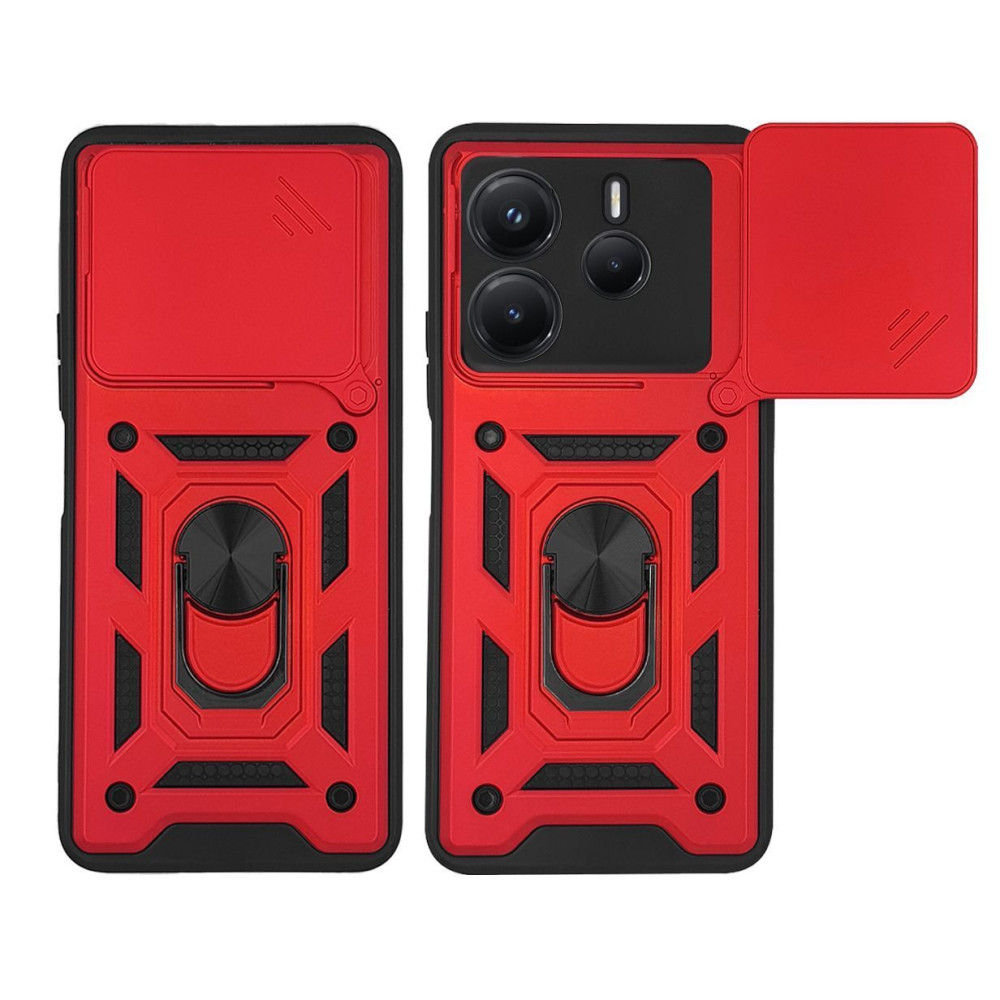 Θήκη Ring Armor CamPro Sonique για Xiaomi Redmi Note 14 5G Κόκκινο