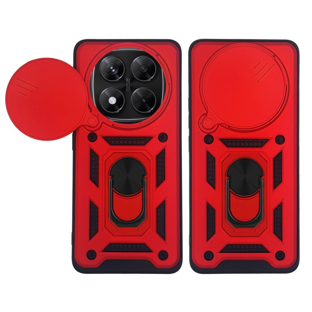 Θήκη Ring Armor CamPro Sonique για Xiaomi Redmi Note 14 Pro 5G / Poco X7 5G Κόκκινο