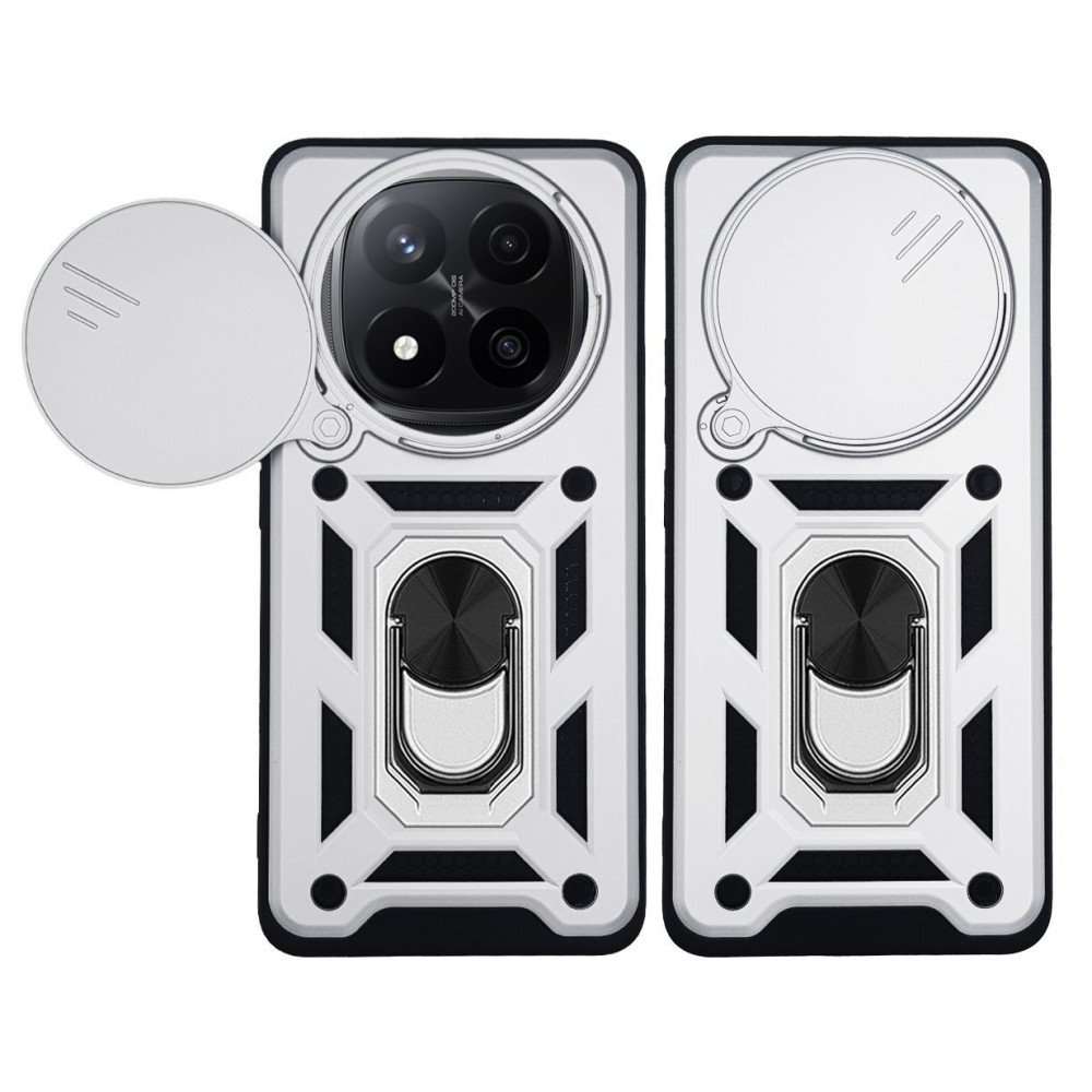 Θήκη Ring Armor CamPro Sonique για Xiaomi Redmi Note 14 Pro Plus 5G Ασημί