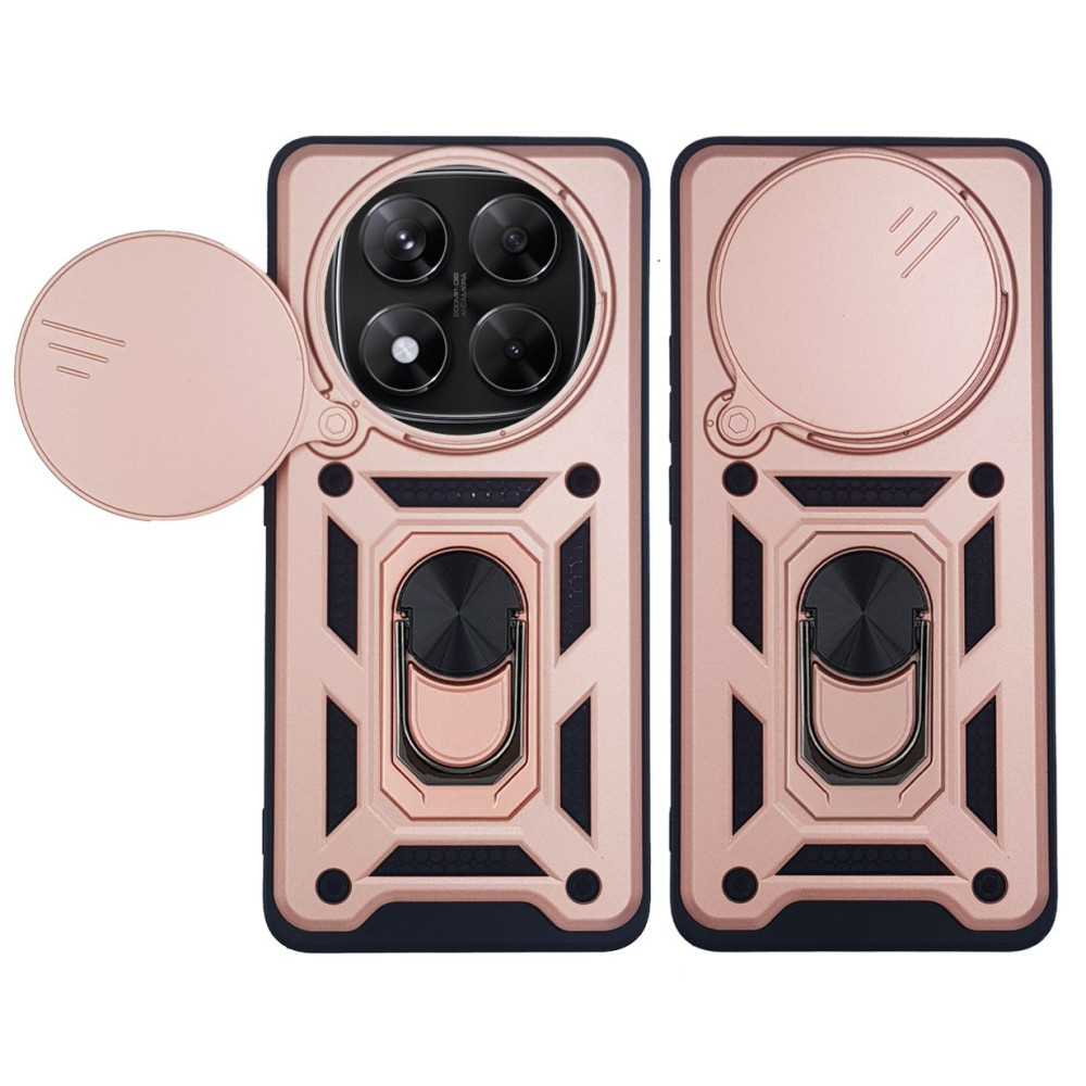 Θήκη Ring Armor CamPro Sonique για Xiaomi Redmi Note 14 Pro Plus 5G Ροζ Χρυσό