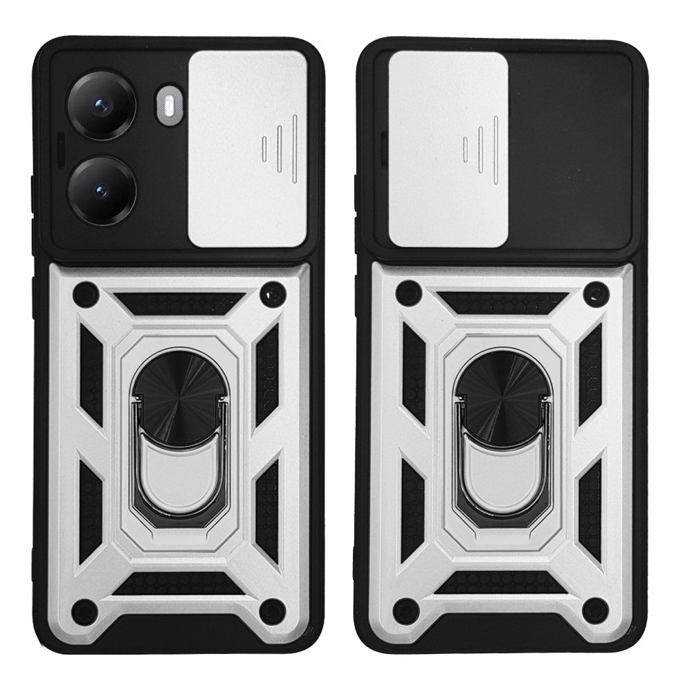 Θήκη Ring Armor CamPro Sonique για Xiaomi Poco X7 Pro 5G Ασημί