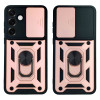 Θήκη Ring Armor CamPro Sonique για Samsung Galaxy S25 Plus Ροζ Χρυσό
