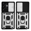 Θήκη Ring Armor CamPro Sonique για Samsung Galaxy S25 Ultra Ασημί