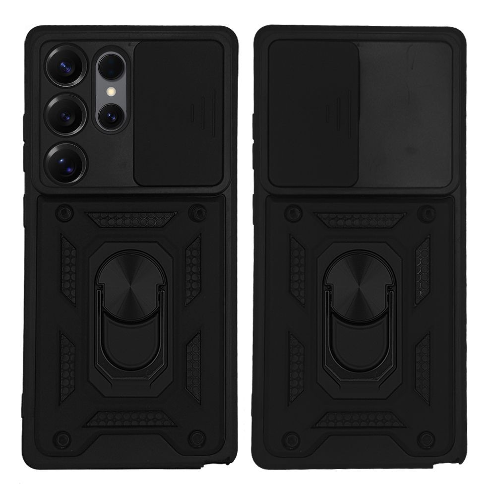 Θήκη Ring Armor CamPro Sonique για Samsung Galaxy S25 Ultra Μαύρο