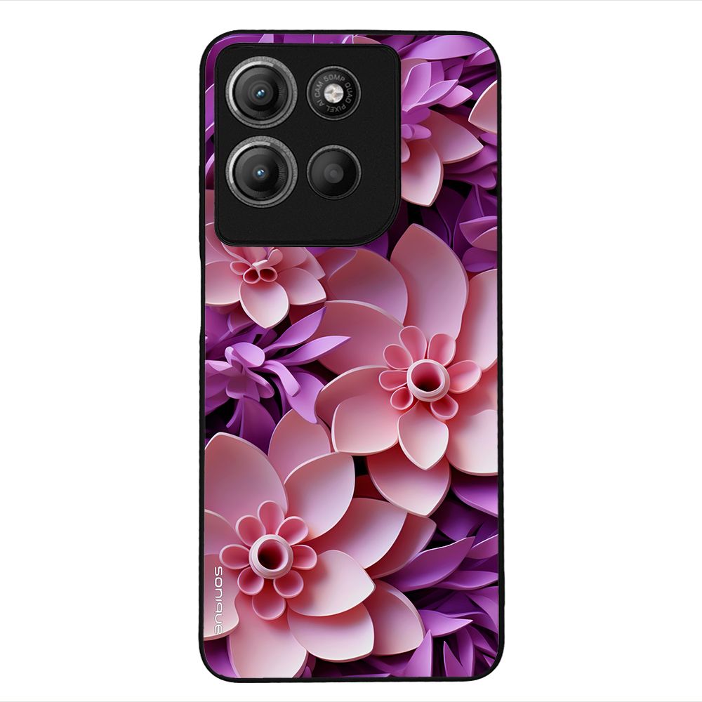Θήκη Sonique 3D Flower Series για Motorola Moto G15 4G / Moto G15 Power / Moto G17 5G / Moto G17 Power 5G Ροζ
