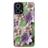 Θήκη Sonique 3D Flower Series για Motorola Moto G34 5G Βιολετί