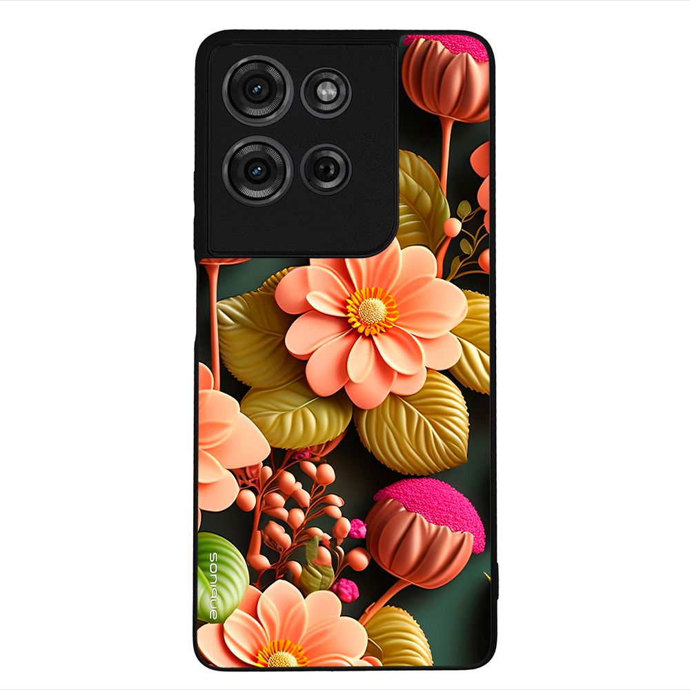 Θήκη Sonique 3D Flower Series για Motorola Moto G75 5G Σομόν