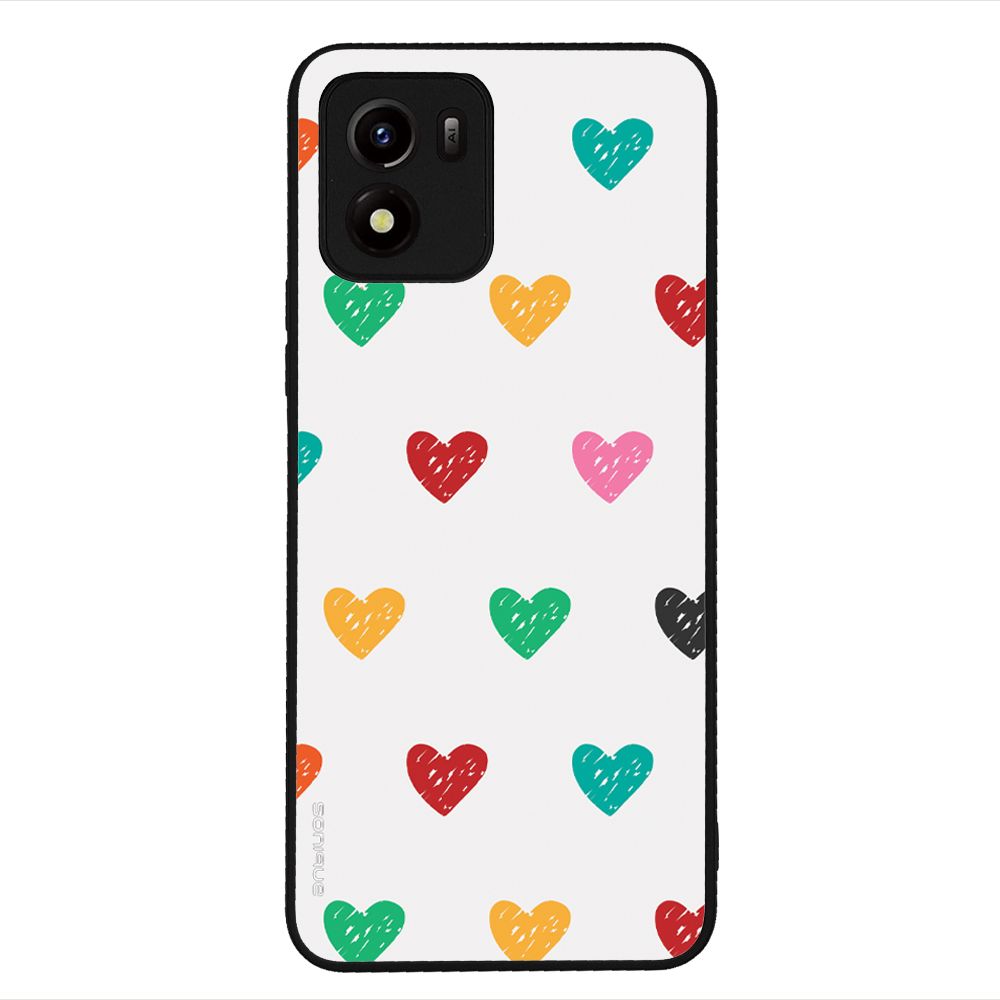 Θήκη Sonique Heart Series για VIVO Y01 4G Λευκό 02