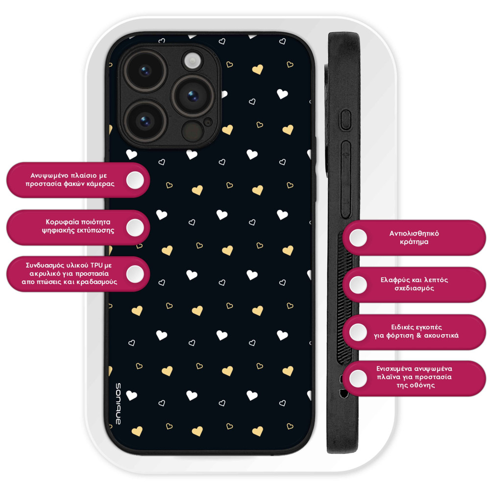 Θήκη Sonique Heart Series για VIVO Y01 4G Μαύρο 01