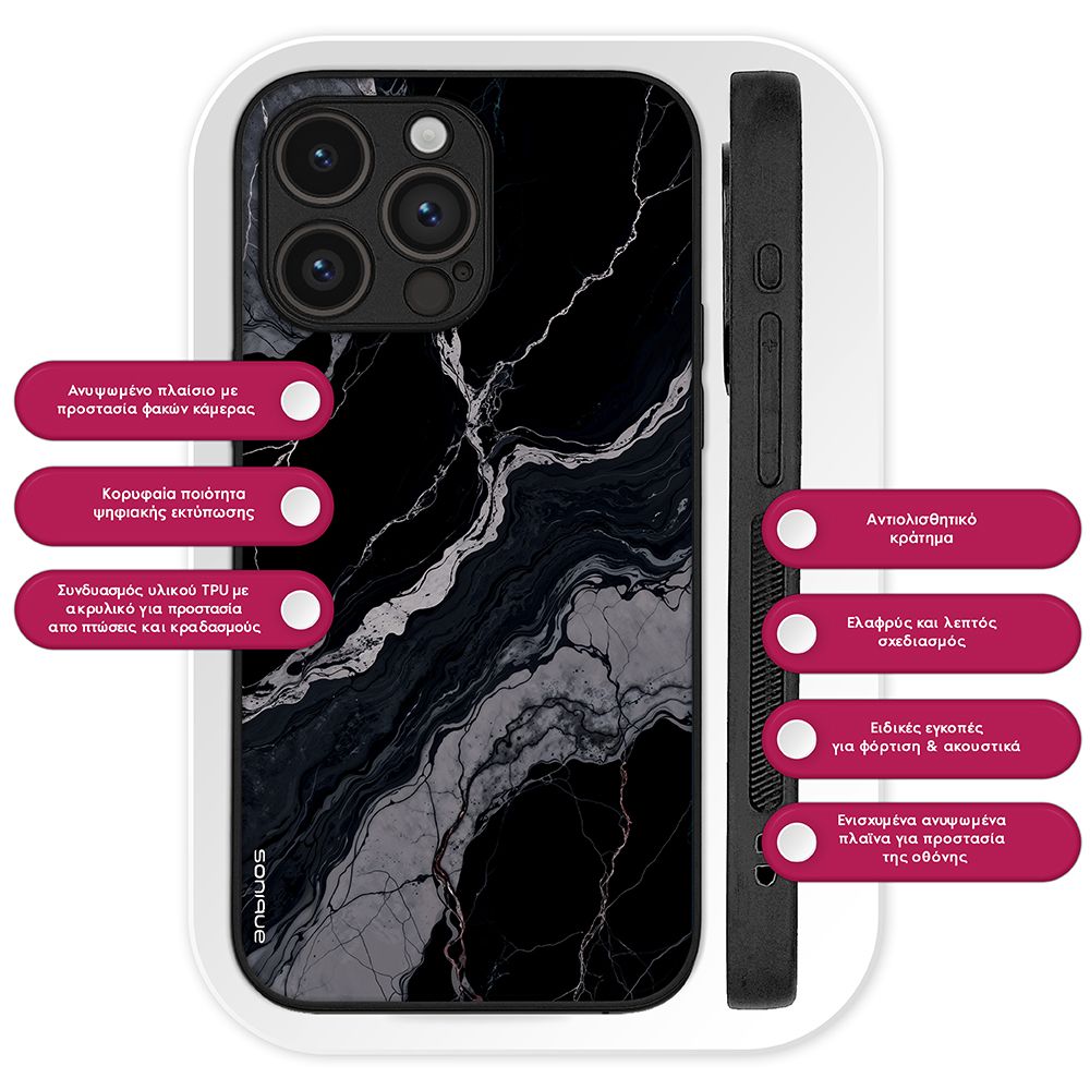Θήκη Sonique Marble Series για VIVO Y01 4G Μαύρο 02