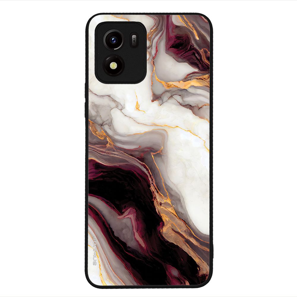 Θήκη Sonique Marble Series για VIVO Y01 4G Μπορντώ