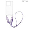 Θήκη Σιλικόνης με Strap Sonique Armor Clear Xiaomi Xiaomi 15 5G Λιλά