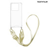 Θήκη Σιλικόνης με Strap Sonique Armor Clear Xiaomi Xiaomi 15 5G Μπεζ