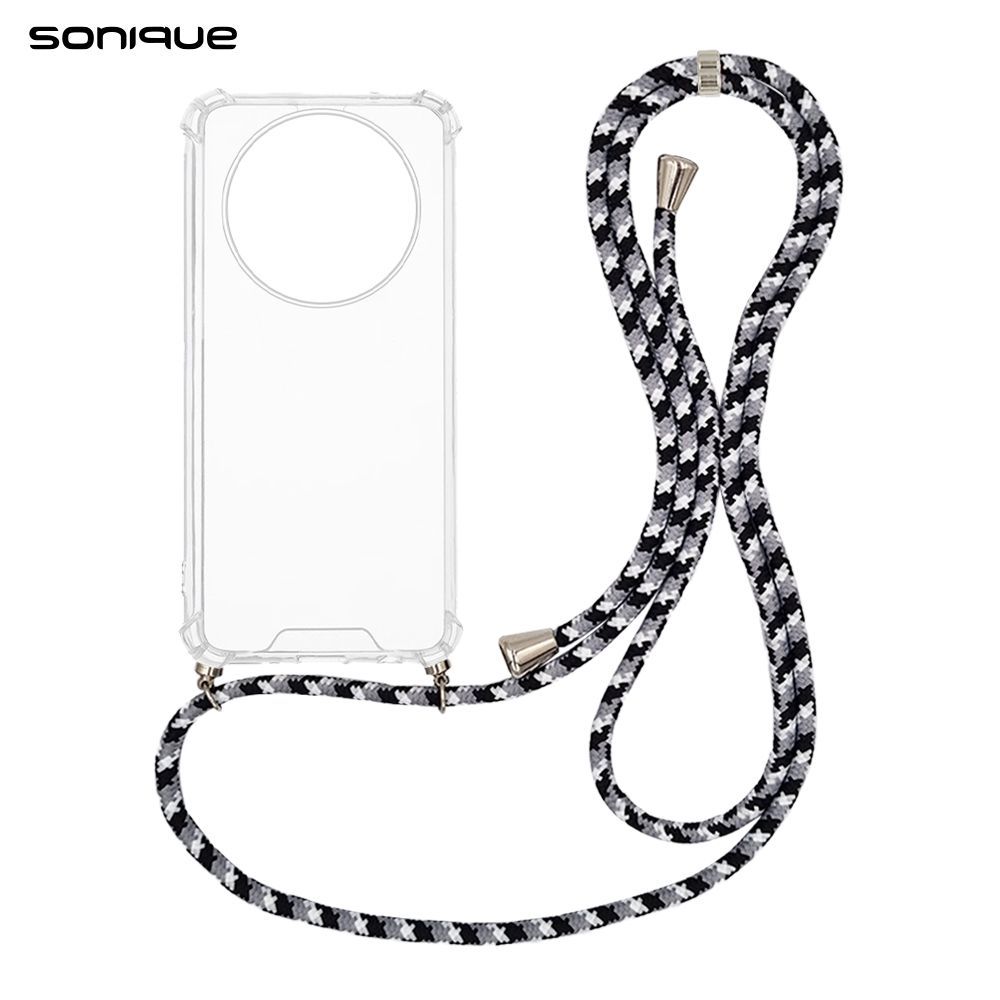 Θήκη Σιλικόνης με Κορδόνι Sonique Armor Clear Honor Magic7 Lite 5G Rainbow Μαύρο