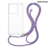 Θήκη Σιλικόνης με Κορδόνι Sonique Armor Clear Motorola Moto G15 4G / Moto G15 Power / Moto G17 5G / Moto G17 Power 5G Rainbow Λιλά