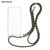 Θήκη Σιλικόνης με Κορδόνι Sonique Armor Clear Motorola Moto G53 5G Rainbow Πράσινο