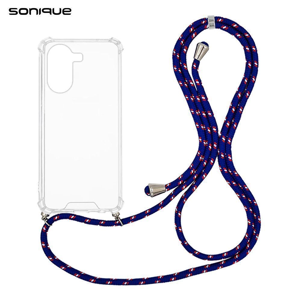Θήκη Σιλικόνης με Κορδόνι Sonique Armor Clear Xiaomi Poco X7 Pro 5G Rainbow Μπλε