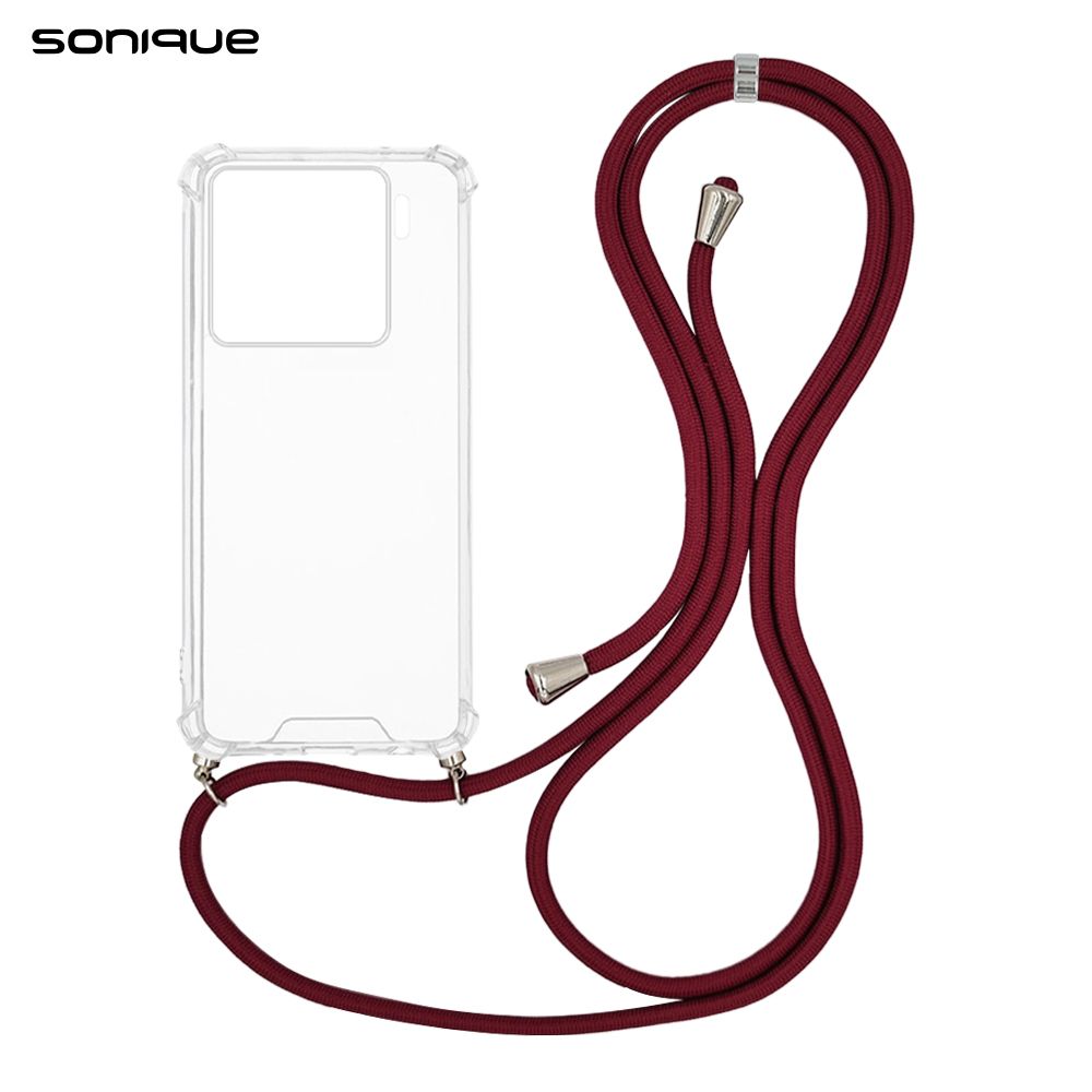 Θήκη Σιλικόνης με Κορδόνι Sonique Armor Clear Xiaomi Xiaomi 15 5G Μπορντό