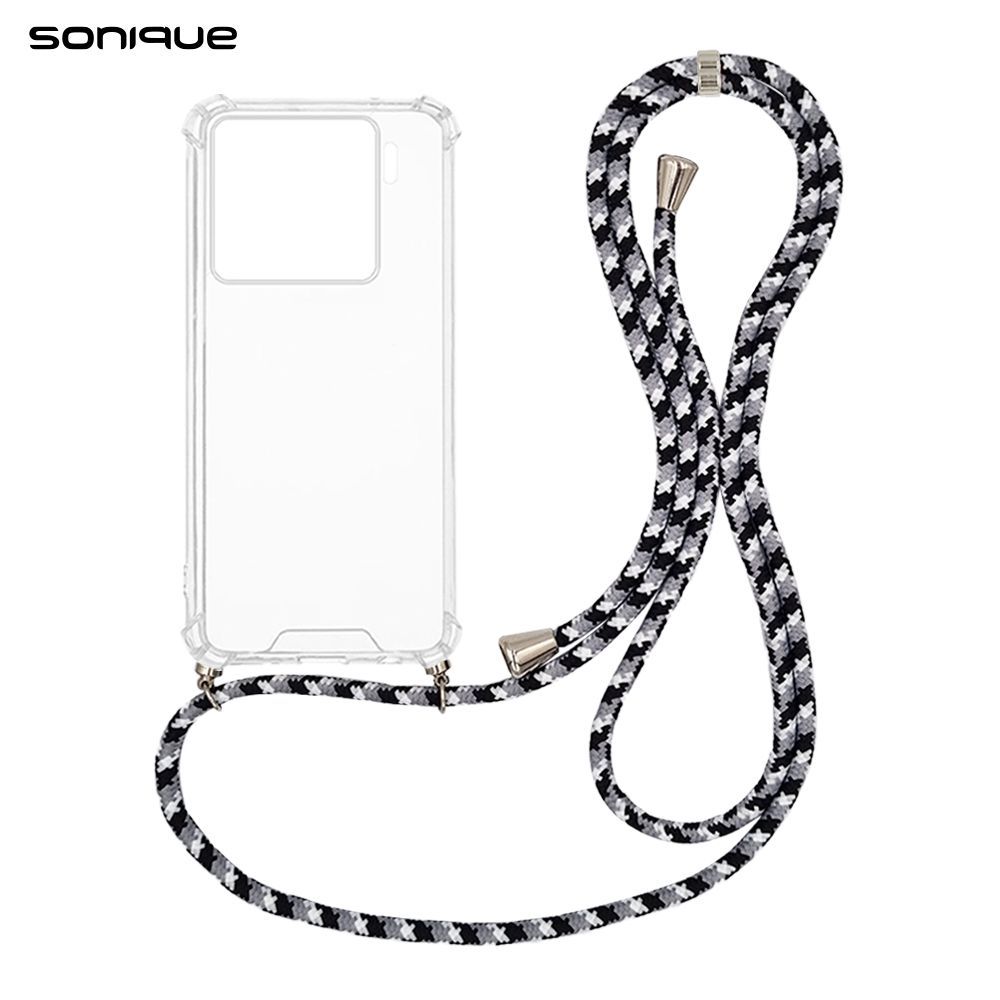 Θήκη Σιλικόνης με Κορδόνι Sonique Armor Clear Xiaomi Xiaomi 15 5G Rainbow Μαύρο