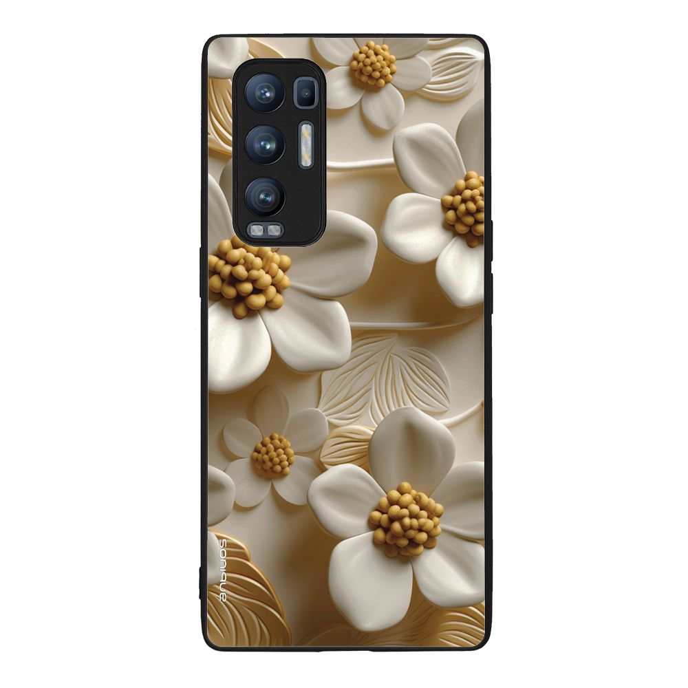 Θήκη Sonique 3D Flower Series για Oppo Find X3 Neo 5G Λευκό
