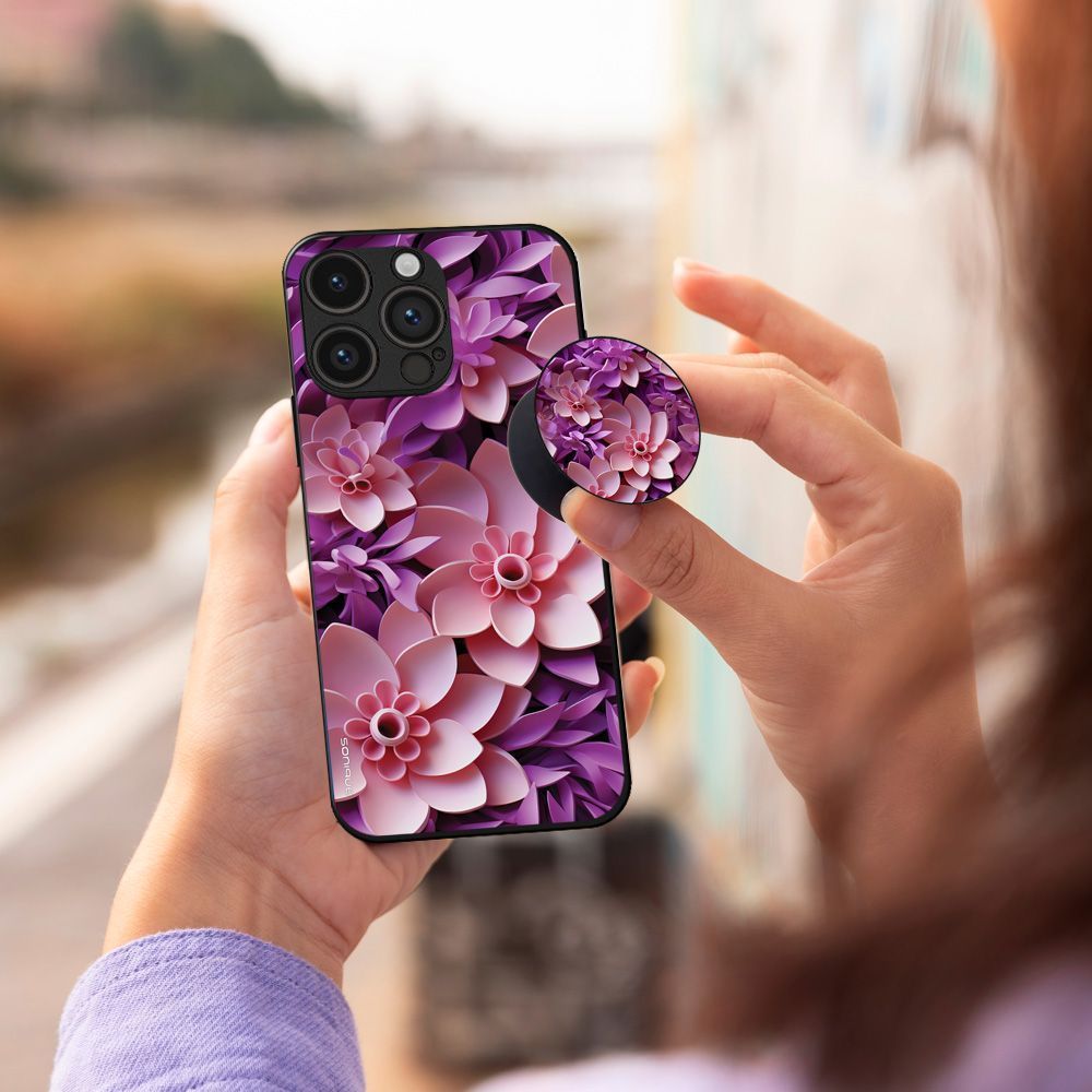Pop Holder Sonique 3D Flower Series Ροζ
