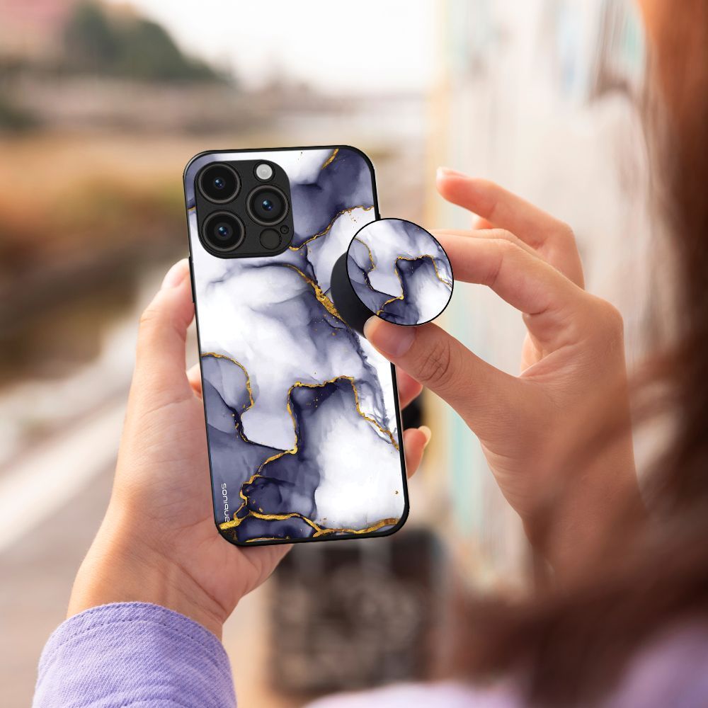 Pop Holder Sonique Marble Series Μωβ Γκρι
