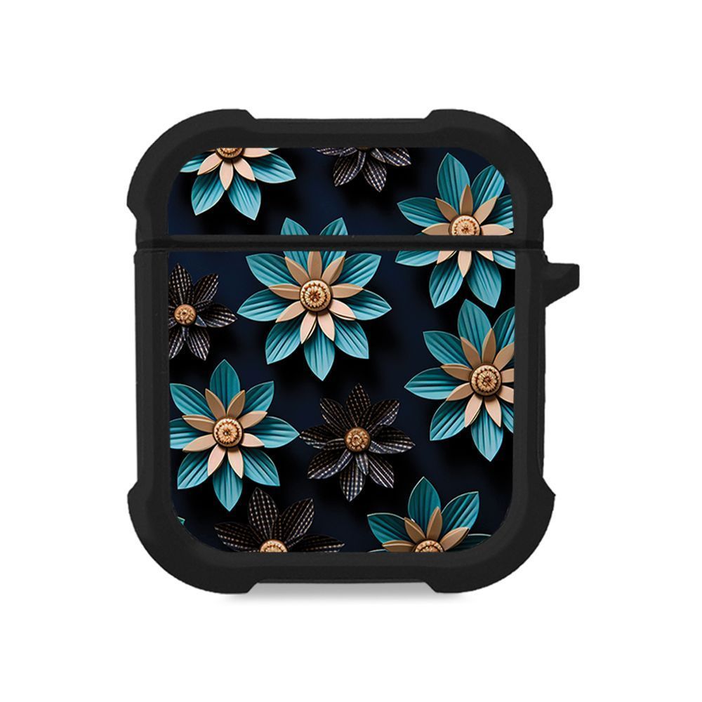 Θήκη Σιλικόνης Sonique 3D Flower Series για AirPods 1/2 Γαλάζιο