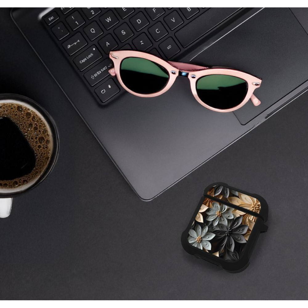 Θήκη Σιλικόνης Sonique 3D Flower Series για AirPods 1/2 Γκρι