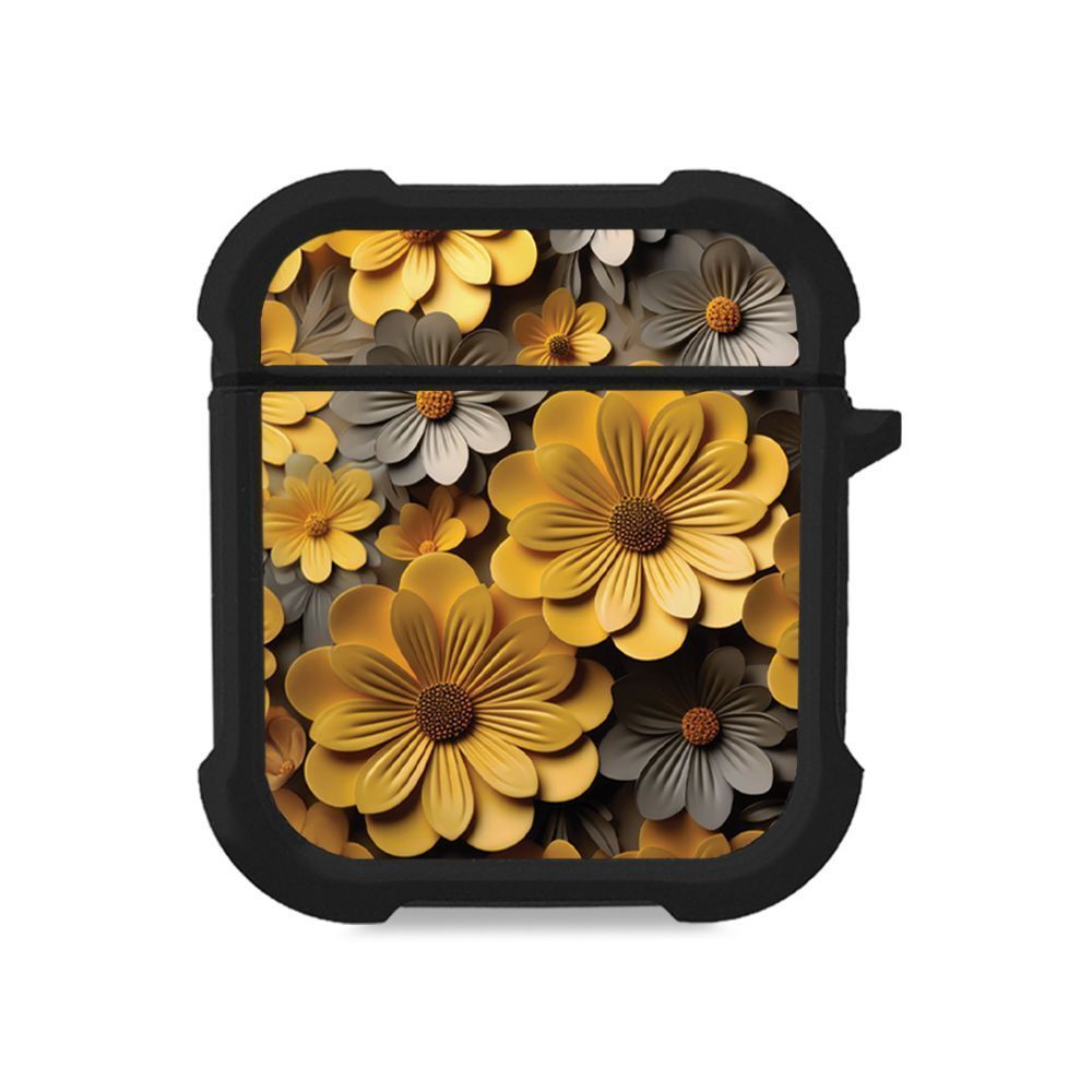 Θήκη Σιλικόνης Sonique 3D Flower Series για AirPods 1/2 Κίτρινο