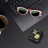 Θήκη Σιλικόνης Sonique 3D Flower Series για AirPods 1/2 Πράσινο